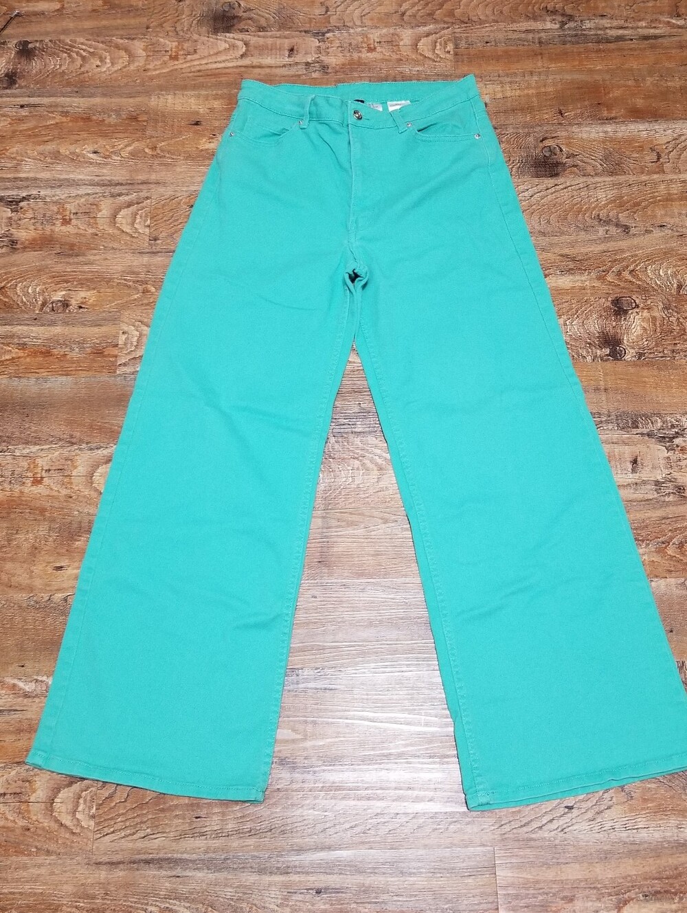 Divided Jean Light Green 12 Wide Leg